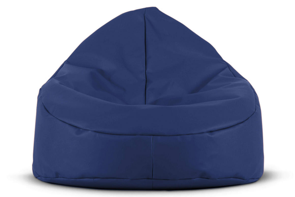 SITZSACK COSMO aus Lederoptik, Marineblau - Blau/Grün, Textil (85/80/85cm) - KONSIMO®