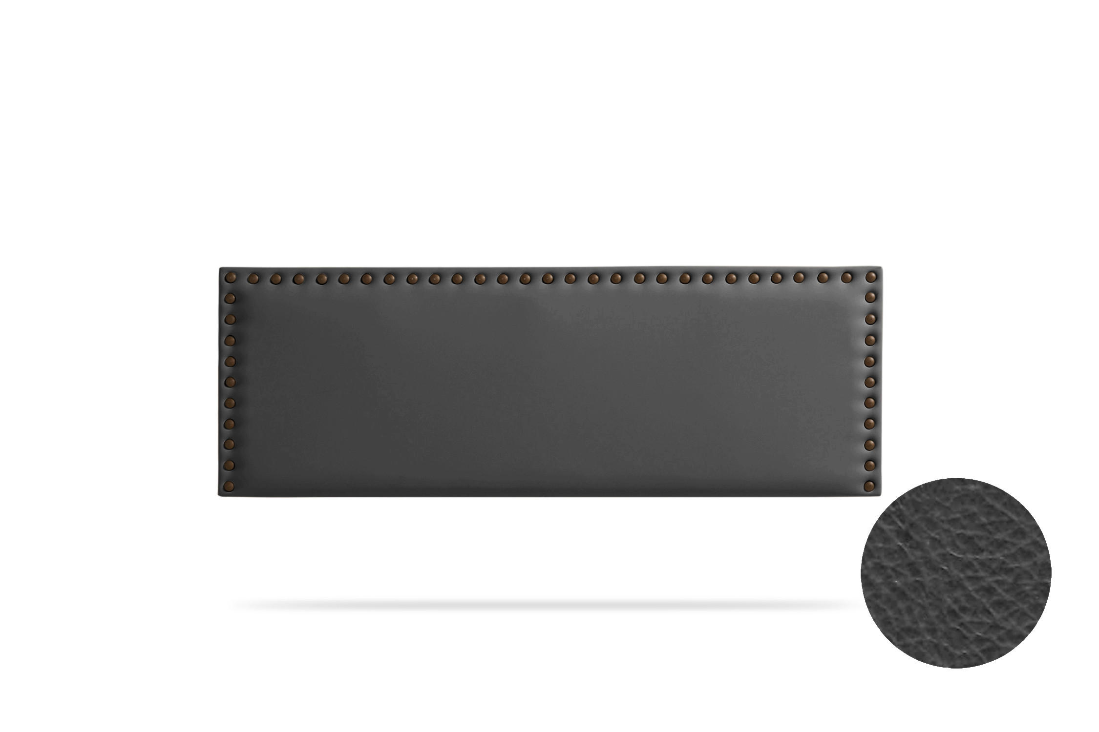 KOPFTEIL gepolstert MODENA Kunstleder 115x55x8 cm - Schwarz - Moonia - Schwarz, Holz (115/8/55cm)