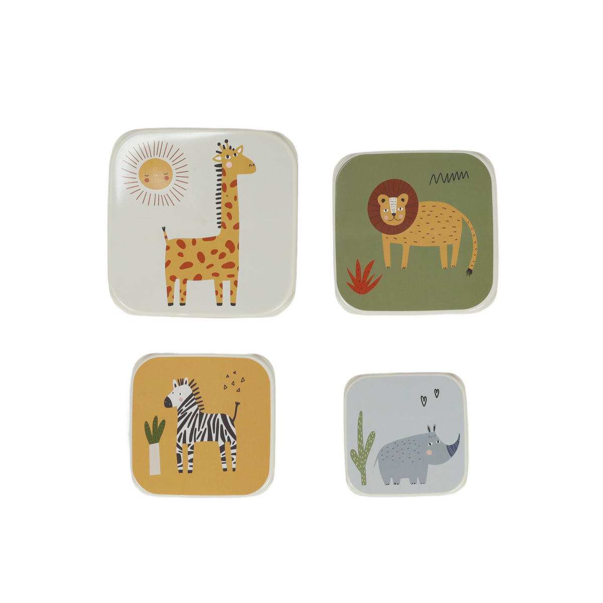 LEBENSMITTELBEHÄLTER für Kinder 14/14/6,5 cm - Multicolor, Kunststoff (14/6.5/14cm) - Excellent Houseware