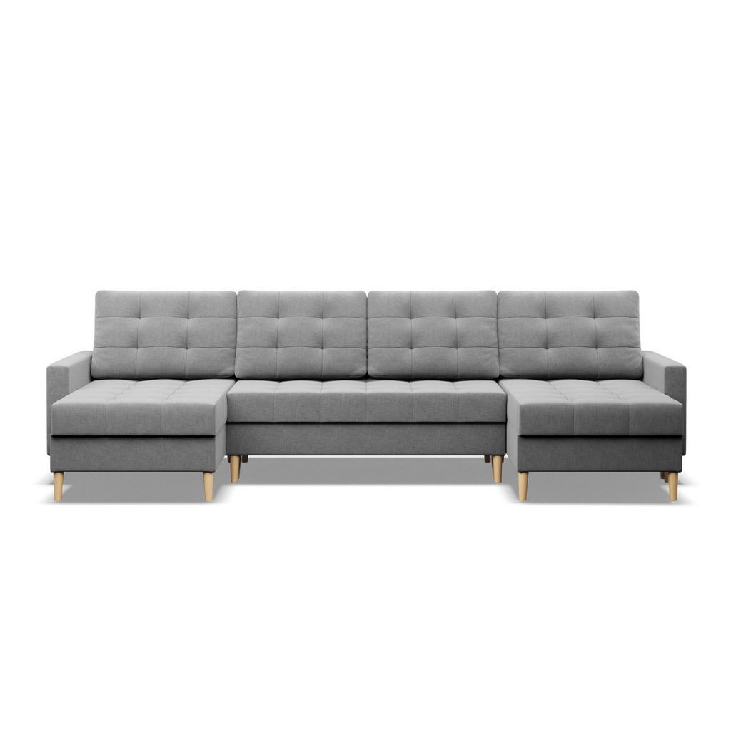 Thumbnail - Xxxl U-Sofa, Grau, Textil, U-Form, 294x88x140 cm, Wohnzimmer, Sofas & Couches, Wohnlandschaften, Wohnlandschaften in U-F...