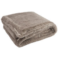 PLAID CUTIE - Plüsch - Mausgrau - 180/130/4 cm - Grau, Textil (130/180cm) - J-Line