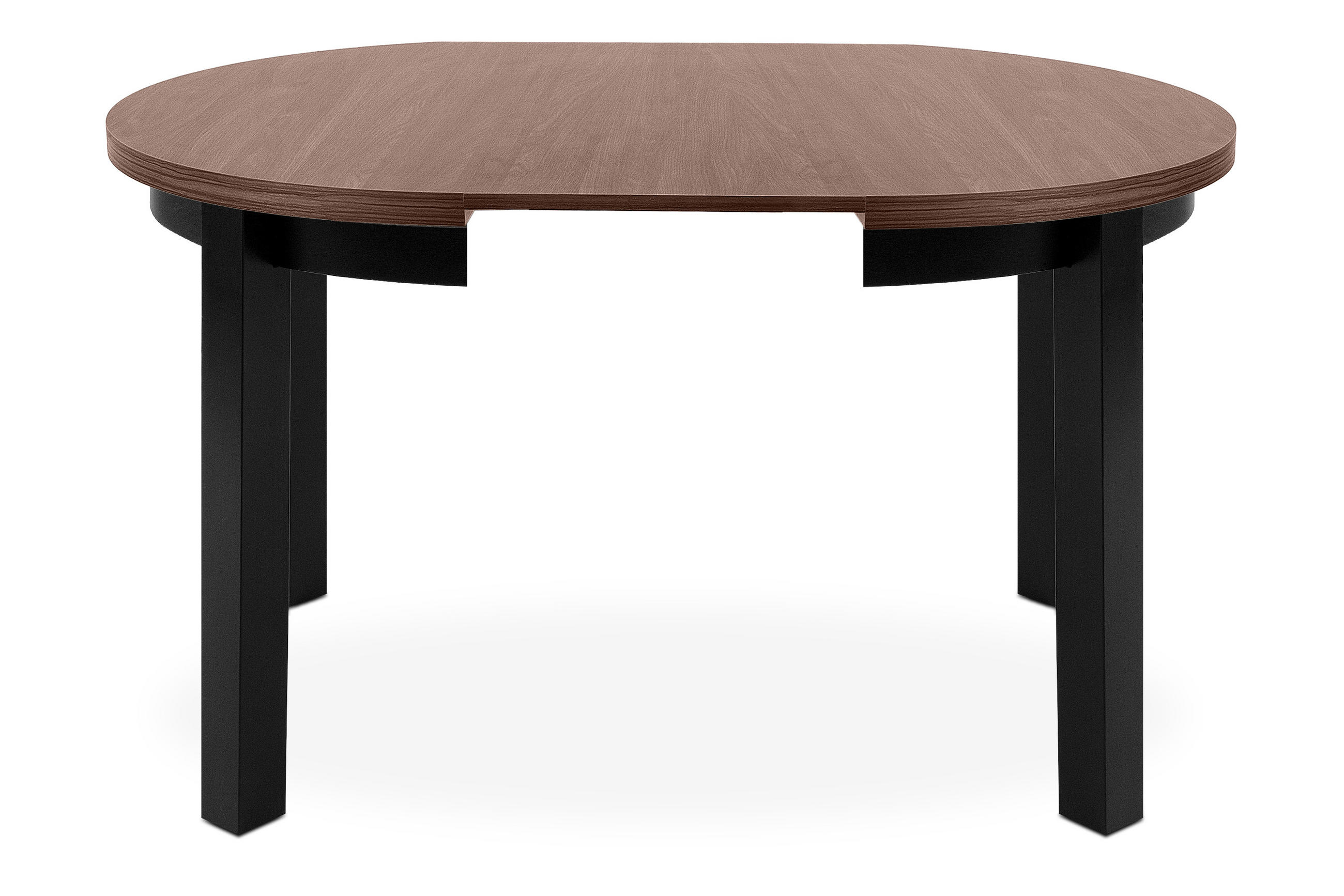 ESSTISCH BALTE Ausziehbar 100-140cm Rund, Walnuss mittel/schwarz - Walnussfarben/Schwarz, Holz (100/140/76cm) - KONSIMO®