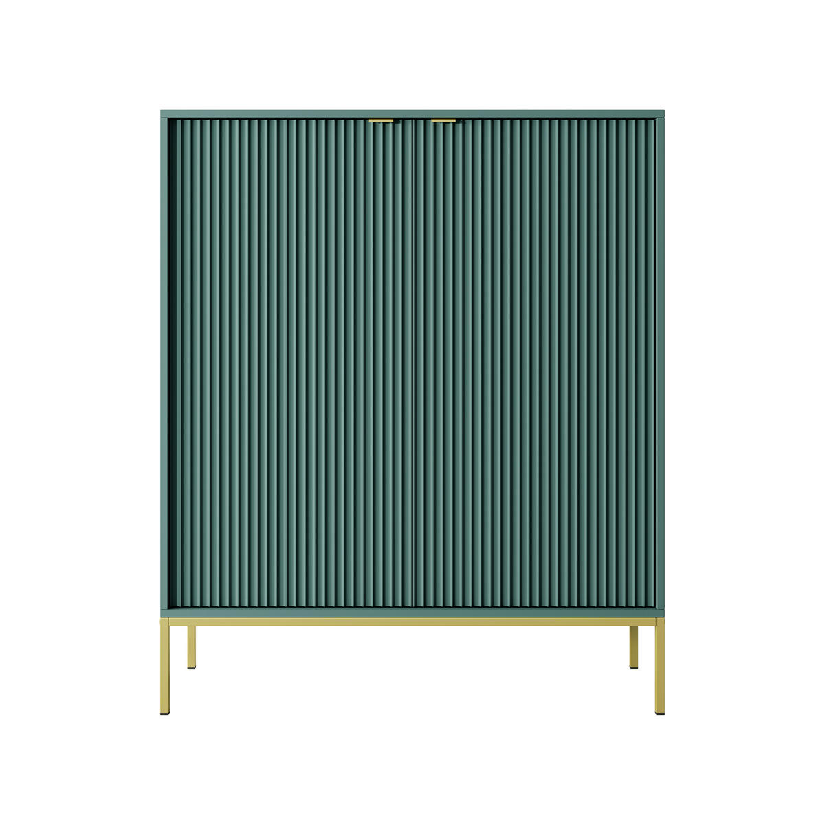 HIGHBOARD STELLARE 104/125/39 cm mit 2 Türen Hellgrün - Goldfarben/Hellgrün, Holzwerkstoff (104/125/39cm) - MASSENO