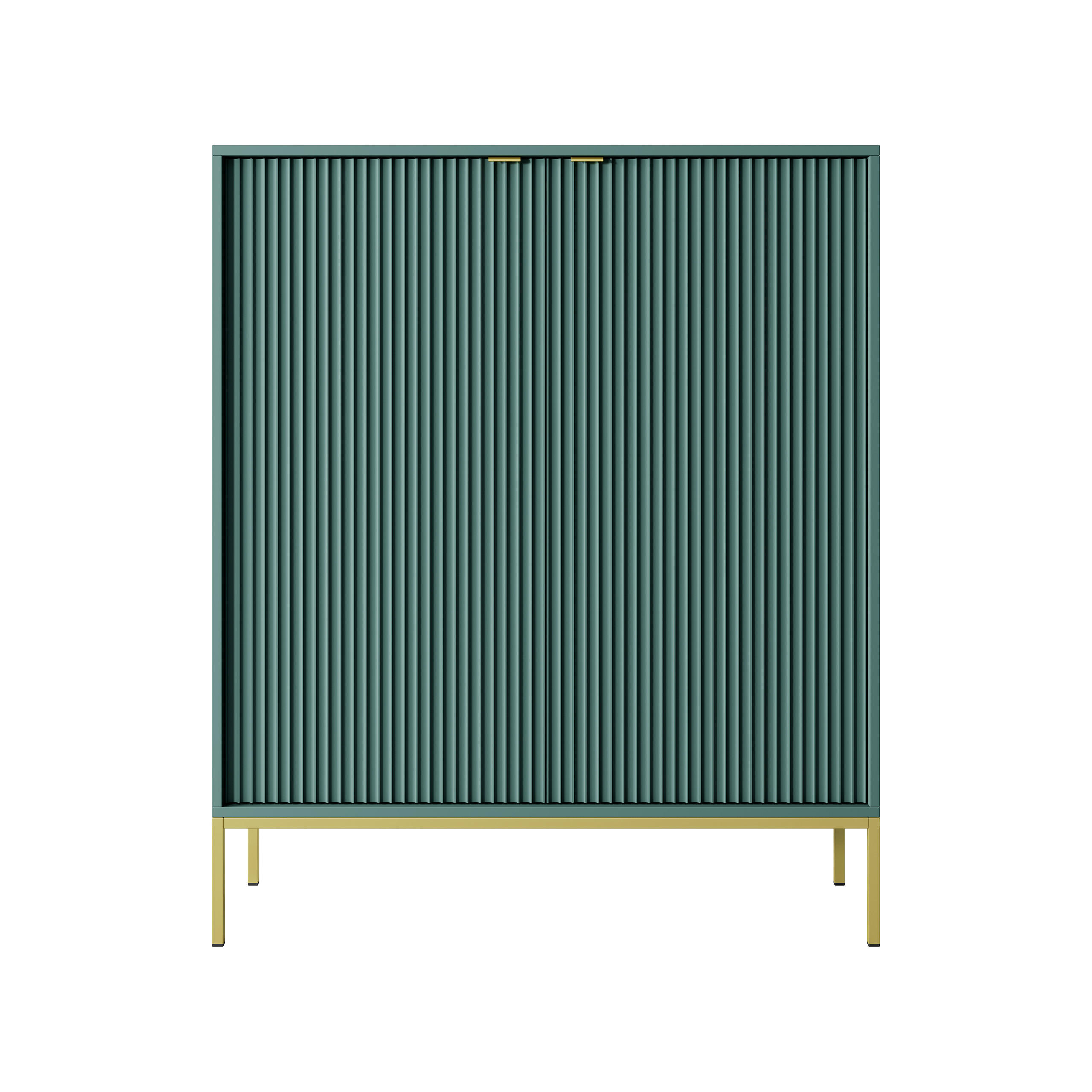 Thumbnail - Masseno Highboard, Hellgrün, Gold, Holzwerkstoff, 104x125x39 cm, Wohnzimmer, Kommoden & Sideboards, Highboards