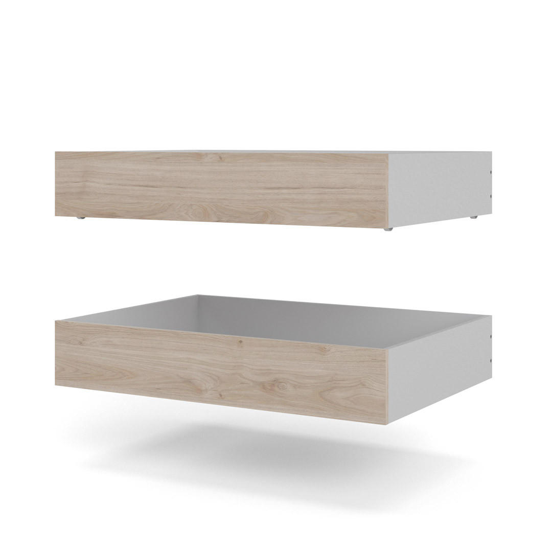 BETTSCHUBLADE, Nada, Braun, Spanplatte foliert, 94 x 67 x 18 cm - Braun, Holzwerkstoff - ebuy24