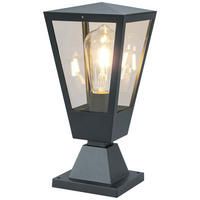 LED AUßENLEUCHTE Westcliff Anthrazit/Transparent 14/14/30,7 cm - Multicolor, Metall (14/14/30.7cm) - Brilliant