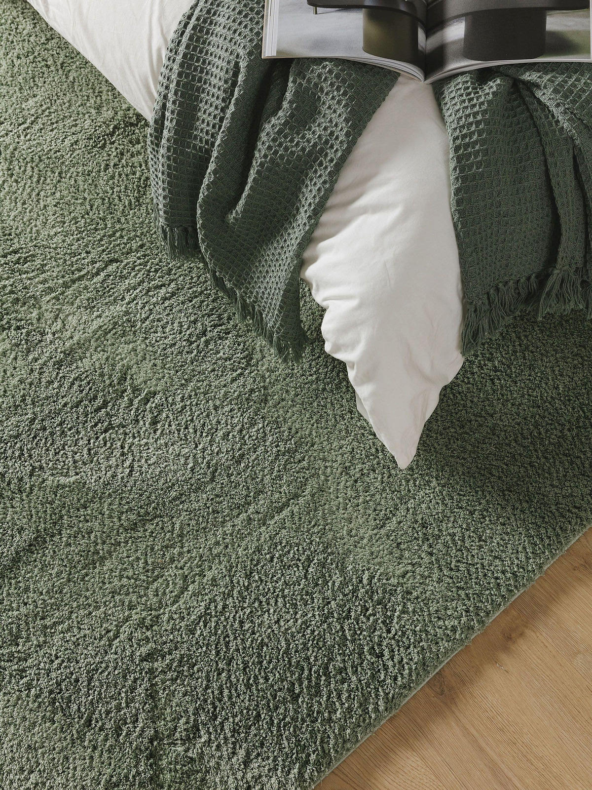 HOCHFLORTEPPICH Soda Hellgrün 80x150 cm - Hellgrün, Textil (80/150cm) - benuta Nest