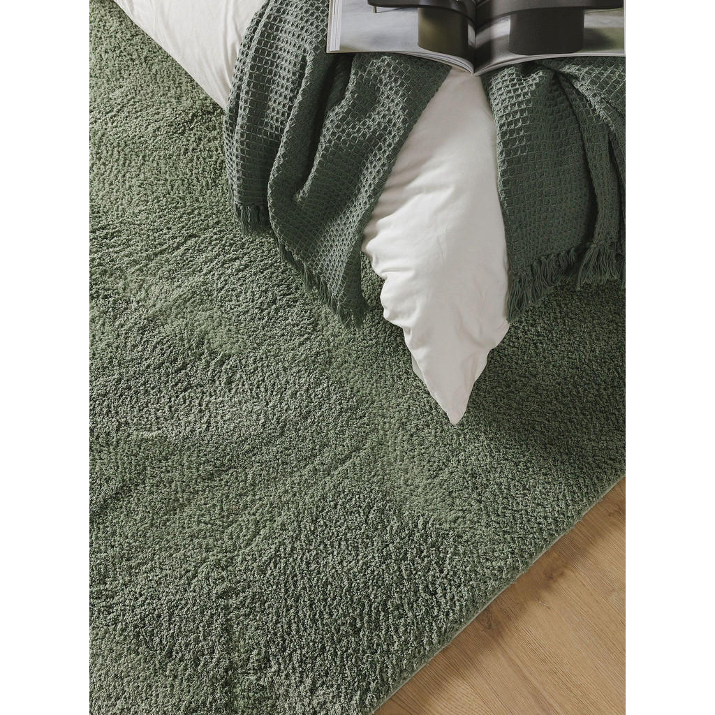 Thumbnail - benuta Nest Hochflorteppich, Hellgrün, Textil, Beton Optik, Rechteckig, 140x200 cm, Oeko-Tex® Standard 100, wasserabweis...