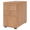 STANDCONTAINER - mit Hängeregistratur 80/42,8/72 cm in Nussbaumfarben Bügelgriff (Metall) - Nussbaumfarben, Holzwerkstoff (42.8/72/80cm) - bümö