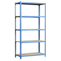 SCHWERLASTREGAL Big Muli HxBxT 200 x 100 x 40 cm 5 Fachböden Fachlast 150 kg Blau - Blau, Metall (100/200/40cm) - PROREGAL