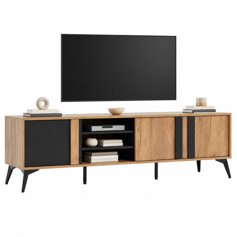 Beauniv Tv-Element Braun 40x50x180 cm