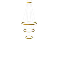 LED-HÄNGELAMPE 3er Ring Gold Ø 80 | 60 | 40cm - Goldfarben, Metall (1.3/80/3.3cm) - s.luce