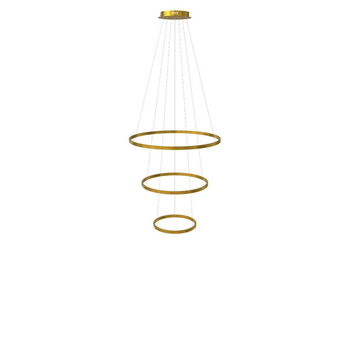 LED-HÄNGELAMPE 3er Ring Gold Ø 80 | 60 | 40cm - Goldfarben, Metall (1.3/80/3.3cm) - s.luce