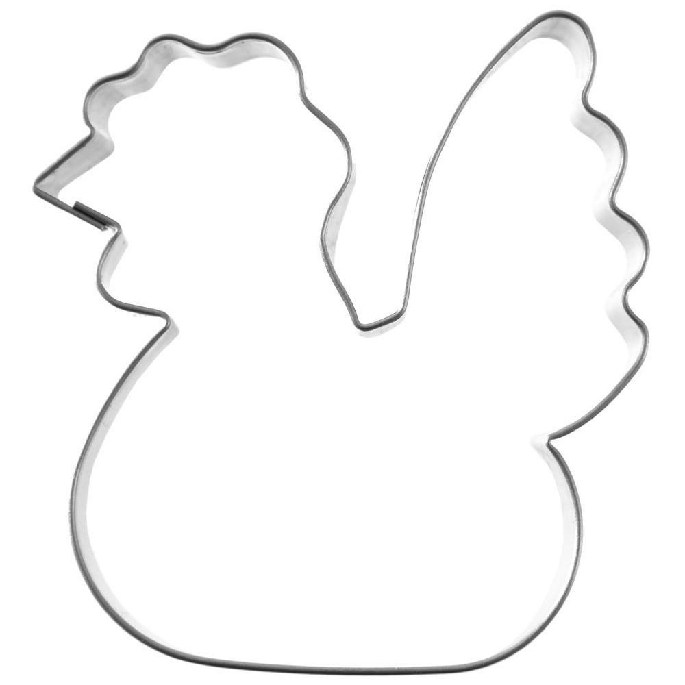 AUSSTECHFORM Huhn 6,5 cm Silber - Silberfarben, Metall (6/1.7/6.5cm) - Orion 