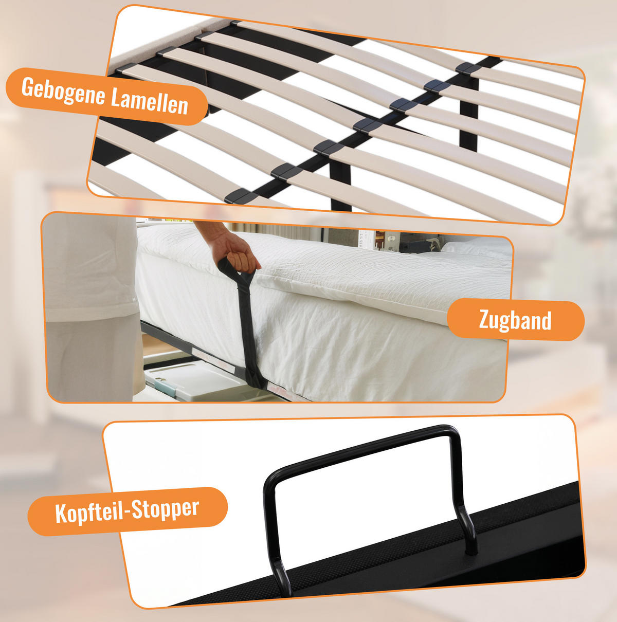 POLSTERBETT 160/200 cm aus Leinen mit Stauraum und Ladestation mit verstecktem Becherhalter Beige - Beige, Textil (160/200cm) - Modenvie