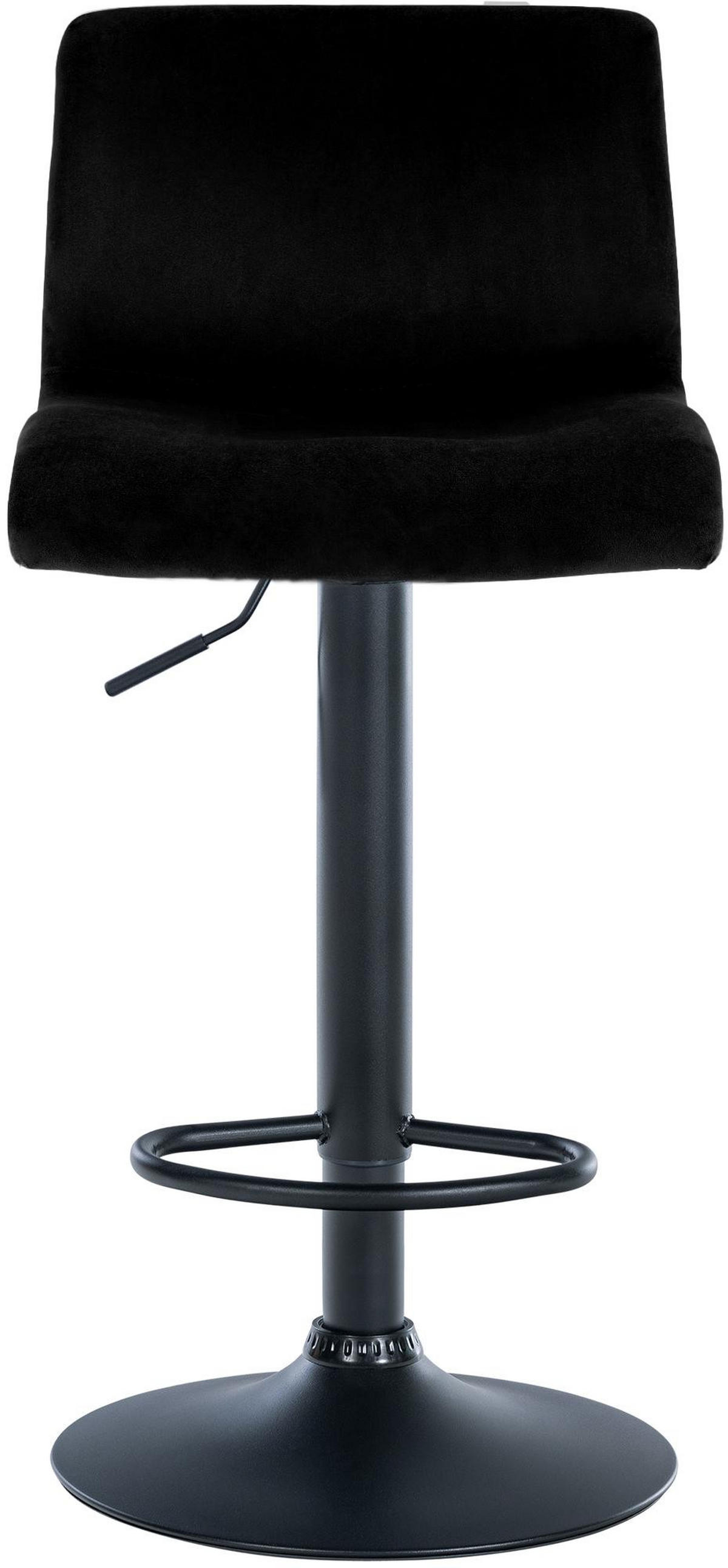 BARHOCKER Hope Samt B schwarz - Schwarz, Textil/Metall (43/100/48cm) - TPFLiving