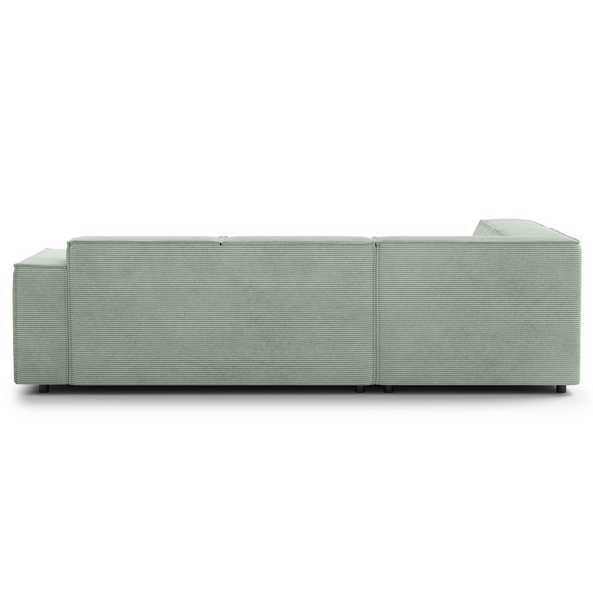 ECKSOFA mit Ottomane - Schwarz/Mintgrün, Kunststoff/Textil (260/234cm) - home24