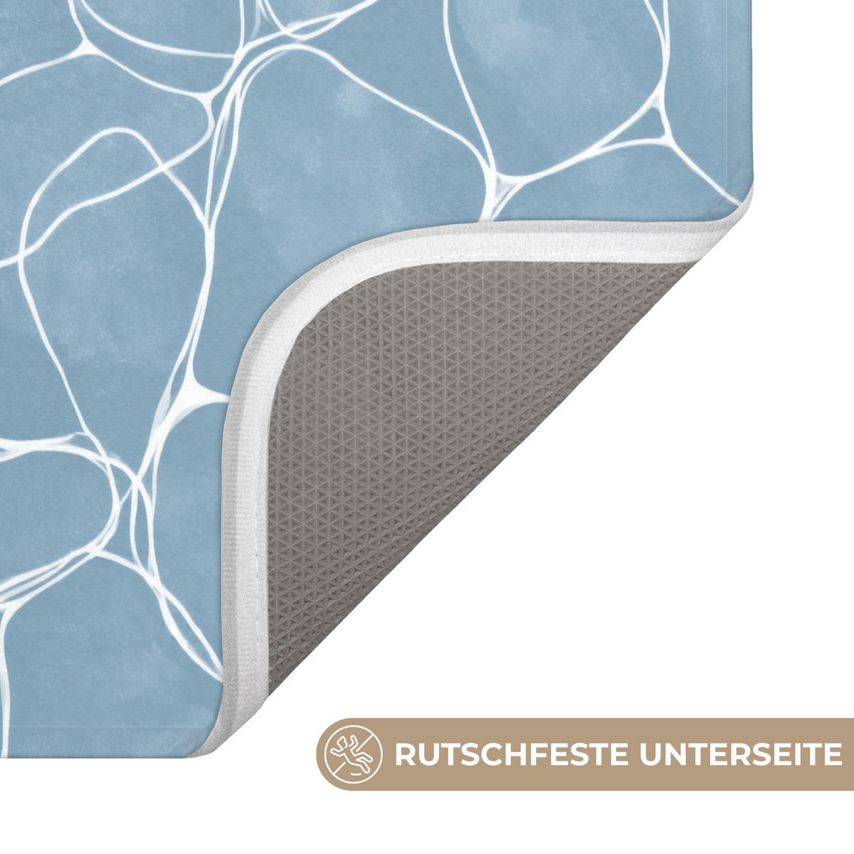 WC PŘEDLOŽKA Organic - vzor - modrá 40x60 cm - světle modrá, textil/plast (40/1cm) - OnlyWow