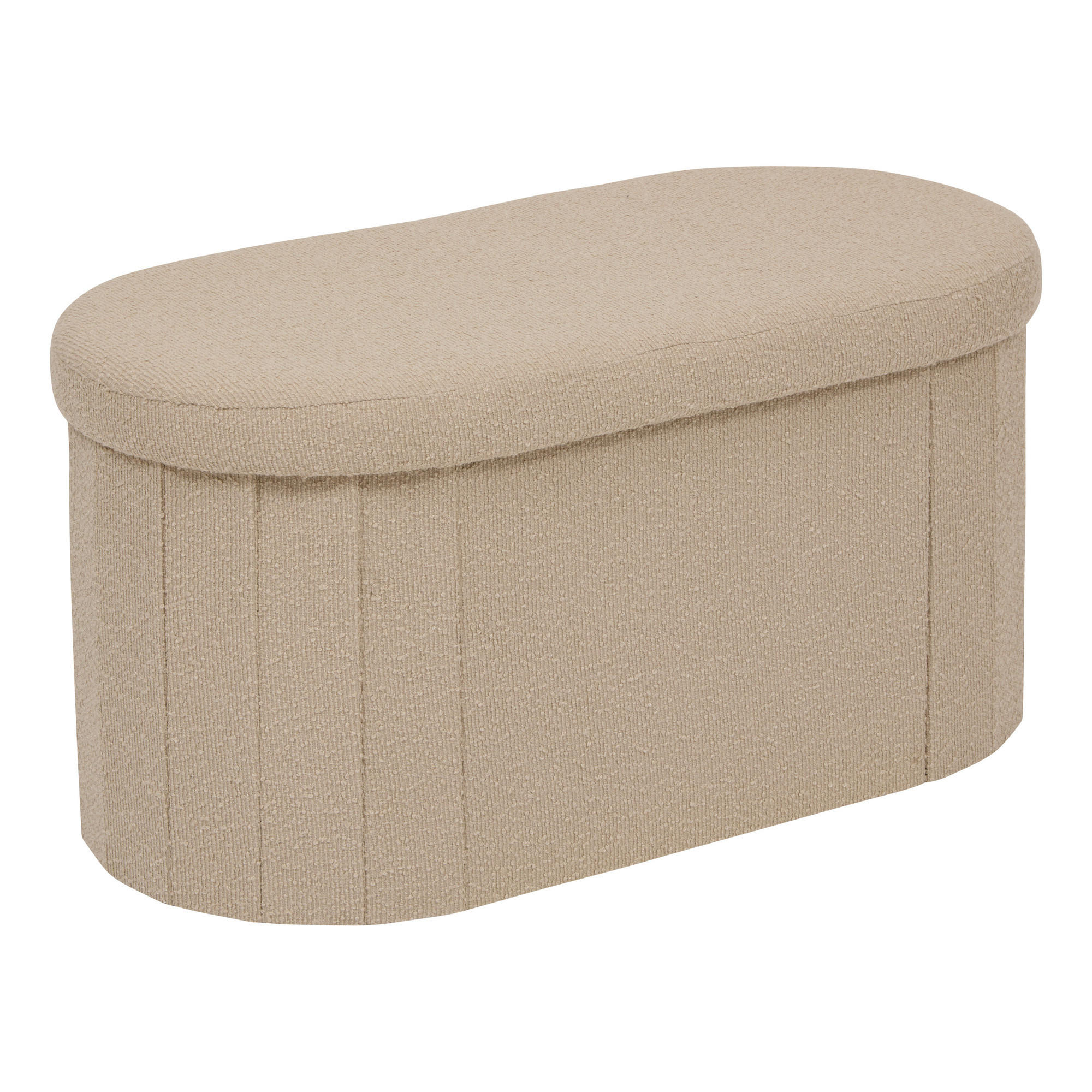 KLAPPHOCKER gepolstert Fink 76/38/38 cm - Beige, Holzwerkstoff (38/38/76cm) - Atmosphera Createur d´interieur