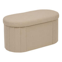KLAPPHOCKER gepolstert Fink 76/38/38 cm - Beige, Holzwerkstoff (38/38/76cm) - Atmosphera Createur d´interieur