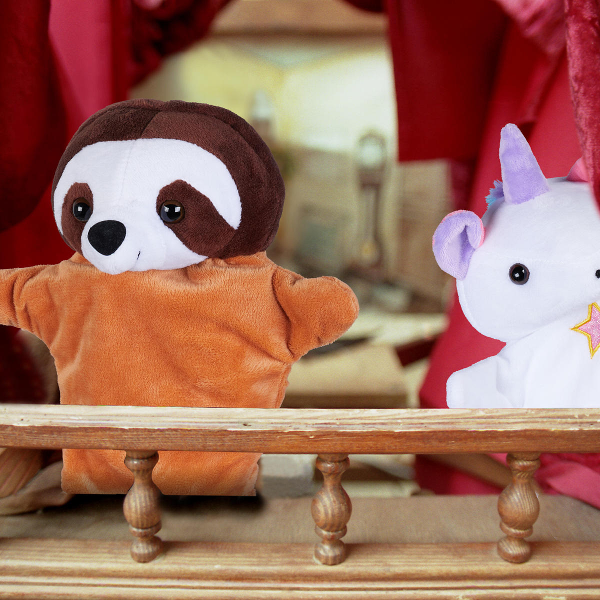 3xHANDPUPPE - Multicolor, Textil (20/24/13cm) - Relaxdays