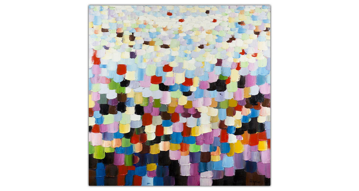 ÖLGEMÄLDE 80/80 cm - Multicolor, Holz/Textil (1.54/80cm) - KUNSTLOFT