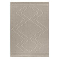 TEPPICH Outdoor Flachgewebe Boho-Muster Polypropylen Küche Beige Läufer 80x150 - Beige, Textil (80/150cm) - KADIMA DESIGN