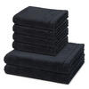 FROTTIERSET Lifestyle 6-teilig - Schwarz, Textil (50/100cm) - Cawoe
