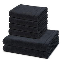 FROTTIERSET Lifestyle 6-teilig - Schwarz, Textil (50/100cm) - Cawoe