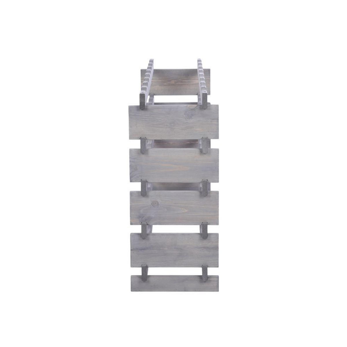 WEINREGAL VINOTECA FLEX PRO HxBxT 65x84x28cm 40 Flaschen auf 5 Ebenen Grau - Grau, Holz (84/65/28cm) - PROREGAL