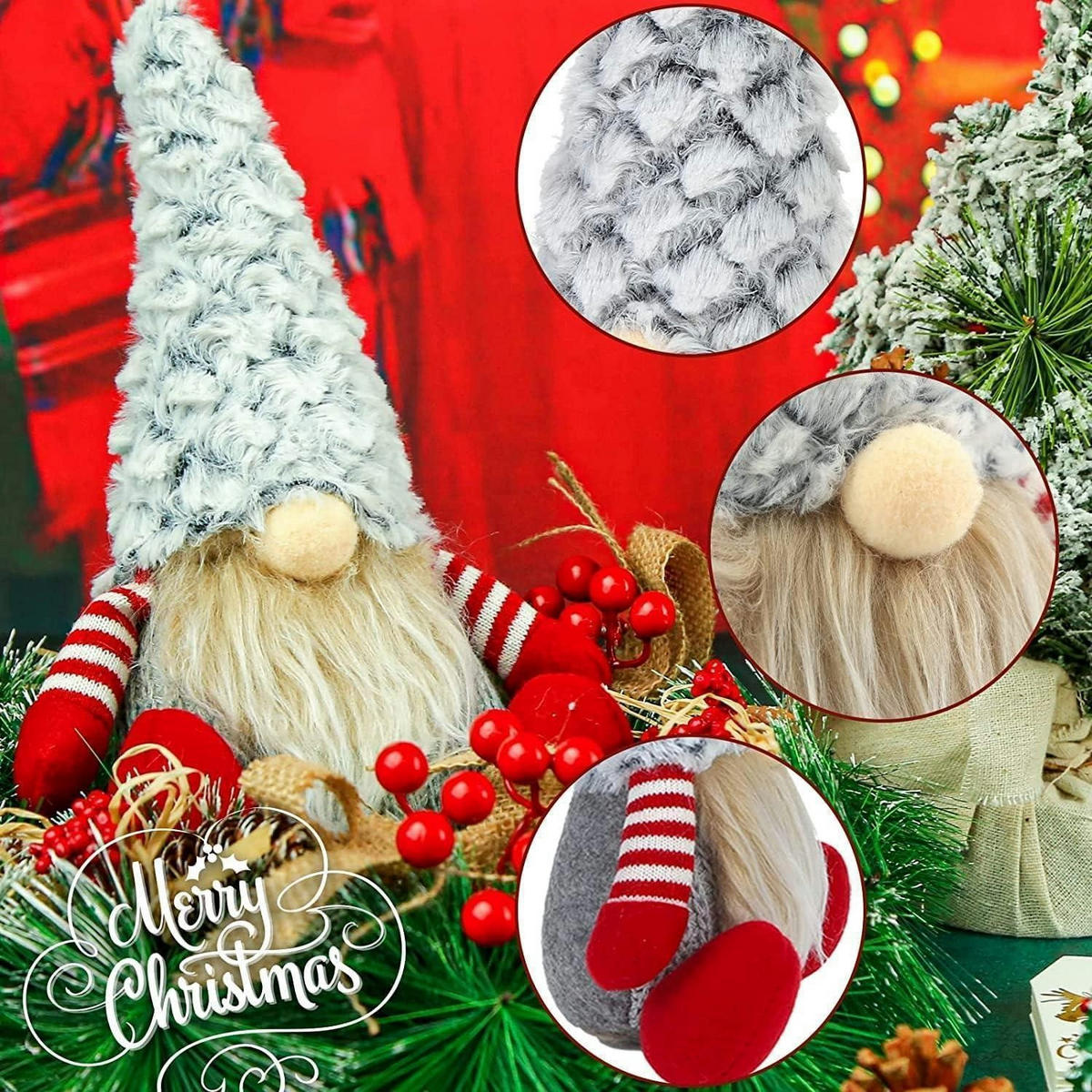 WEIHNACHTSZWERG 2-teiliges Set 25 cm - Multicolor, Textil (25cm)