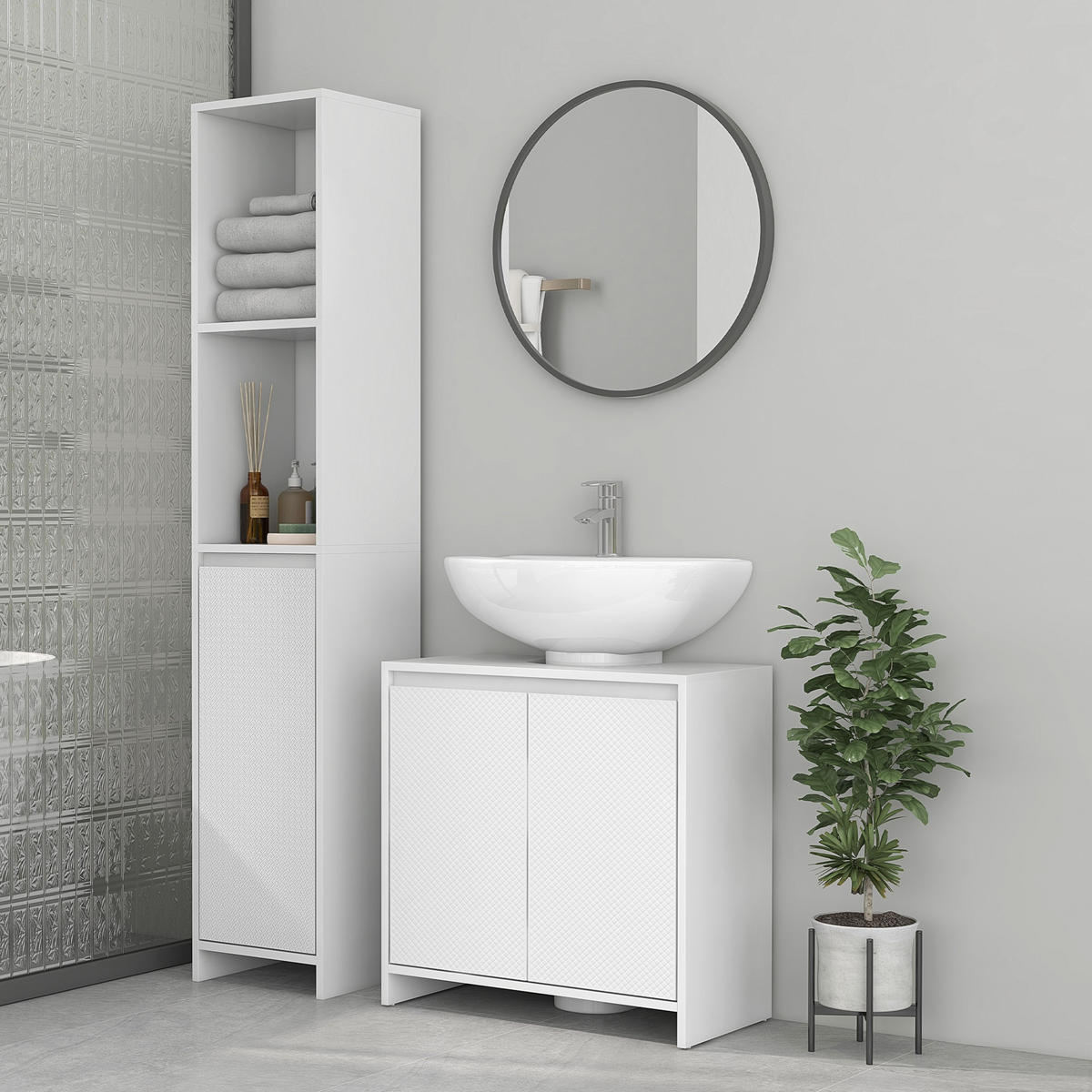 HÄNGESCHRANK Weiß 1 Stück - Weiß, Kunststoff (60/60/30cm) - GiPP