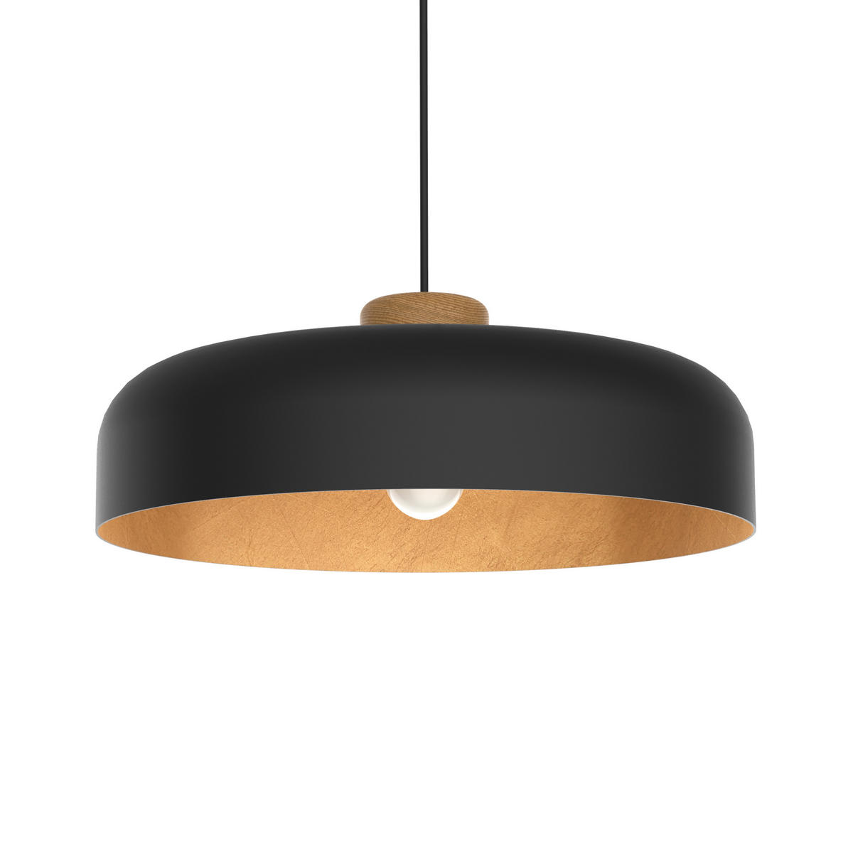 HÄNGELEUCHTE Bois - Goldfarben, Metall (50/50/17cm) - Lumicom