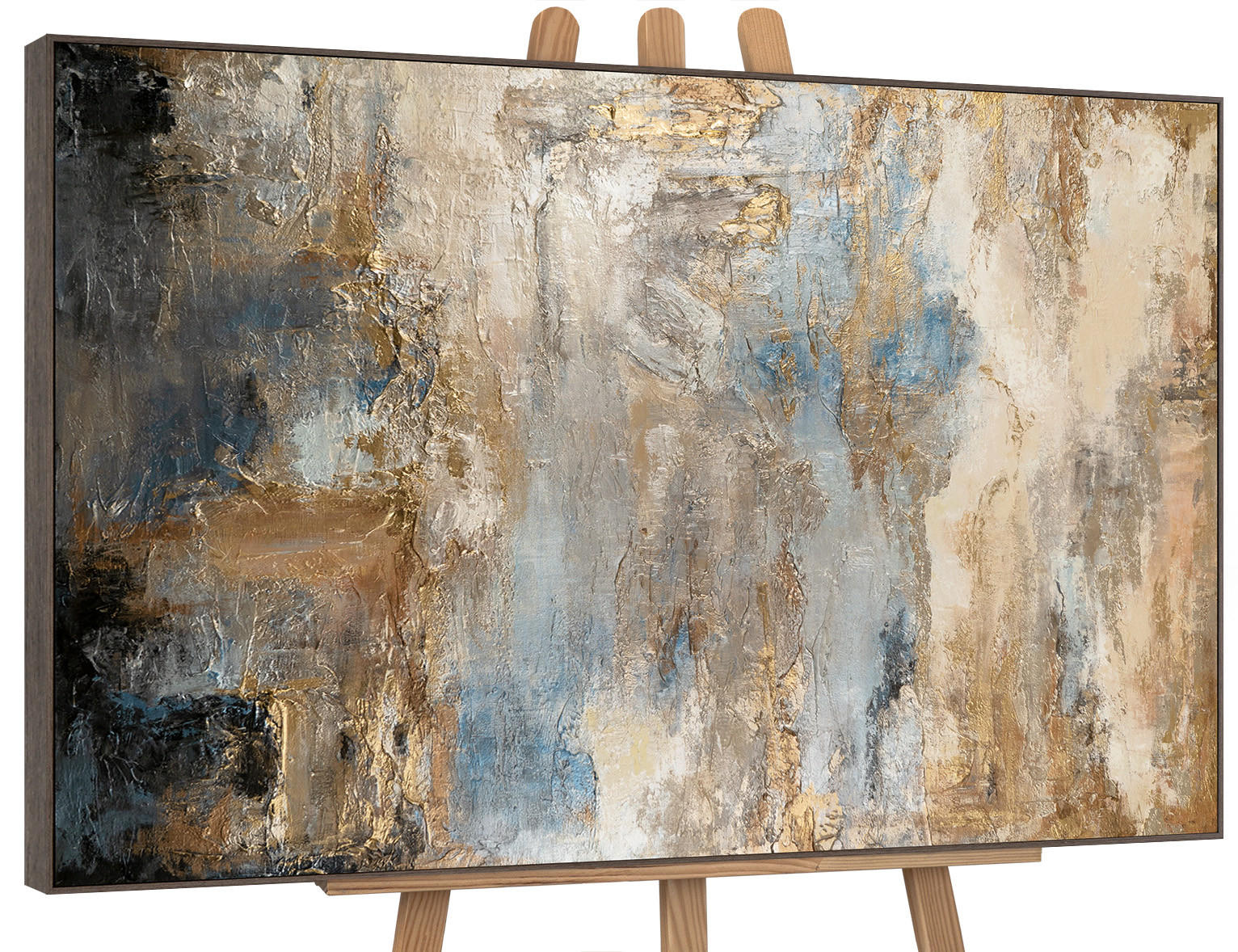 GEMÄLDE Glanz und Eleganz II Schattenfugenrahmen Grau 120x80 cm - Grau, Holz (120/80cm) - YS-art gallery