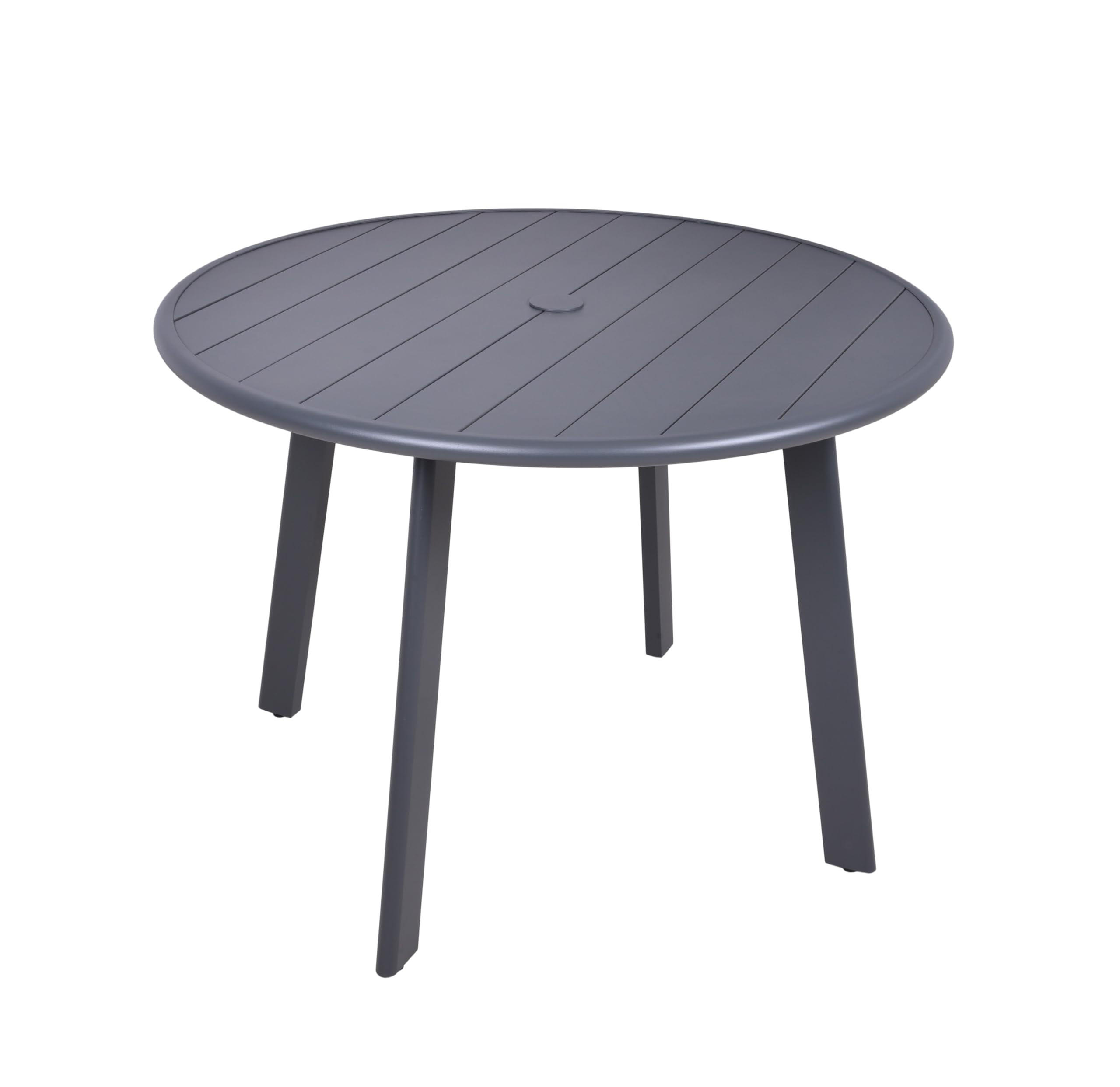 GARTENTISCH Kevin Terrassentisch - Anthrazit, Metall (101.5/101.5/72cm) - DELUKE