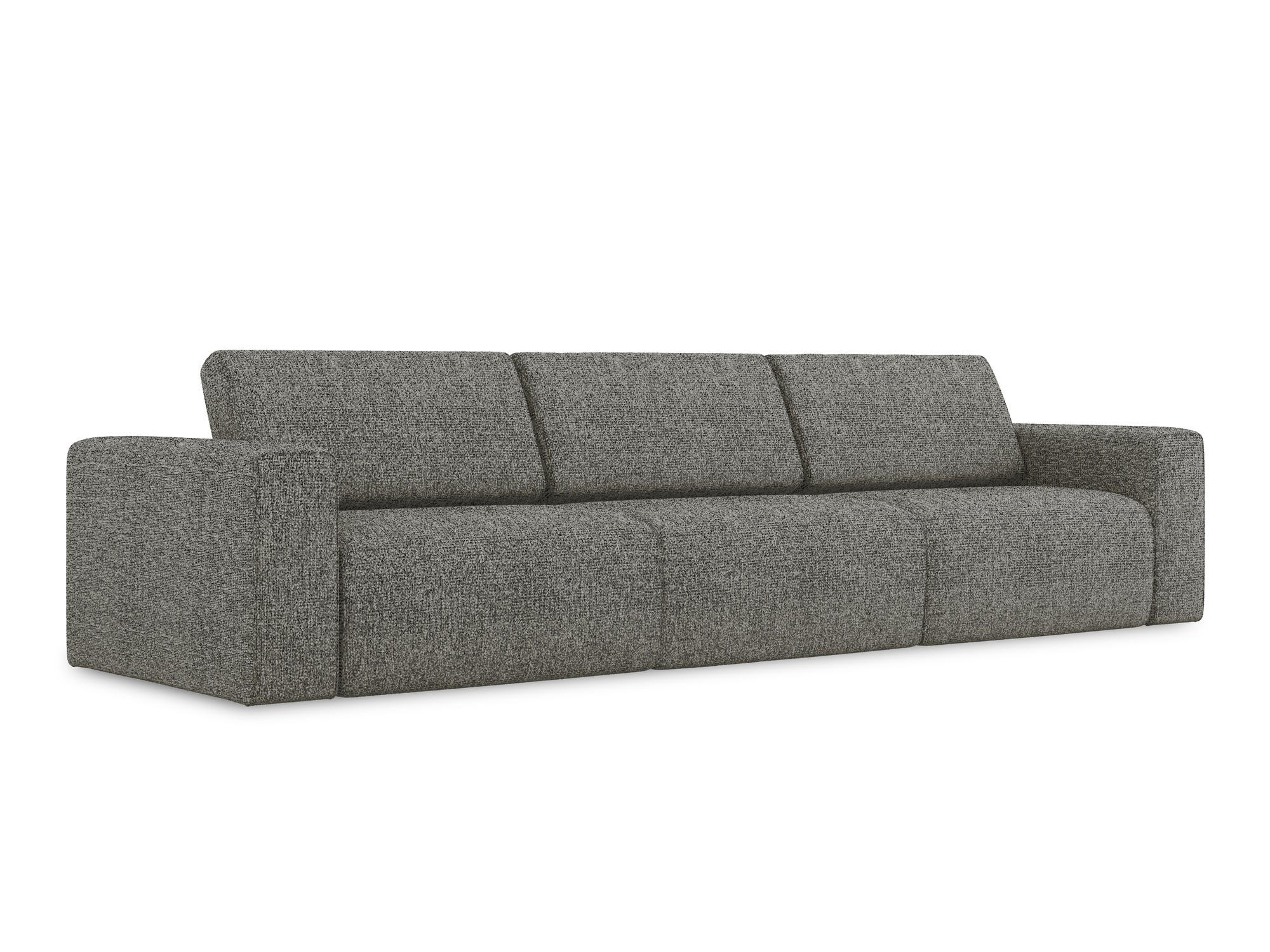4-SITZER-SOFA Strukturstoff Stoff Grau - Dunkelgrau/Beige, Kunststoff/Textil (314/80/103cm) - Makamii