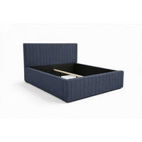 POLSTERBETT BELVIA – 120×200 cm mit Lattenrost, ohne Bettkasten Dunkelblau - Dunkelblau, Holzwerkstoff (120/200cm) - Milaros Markt