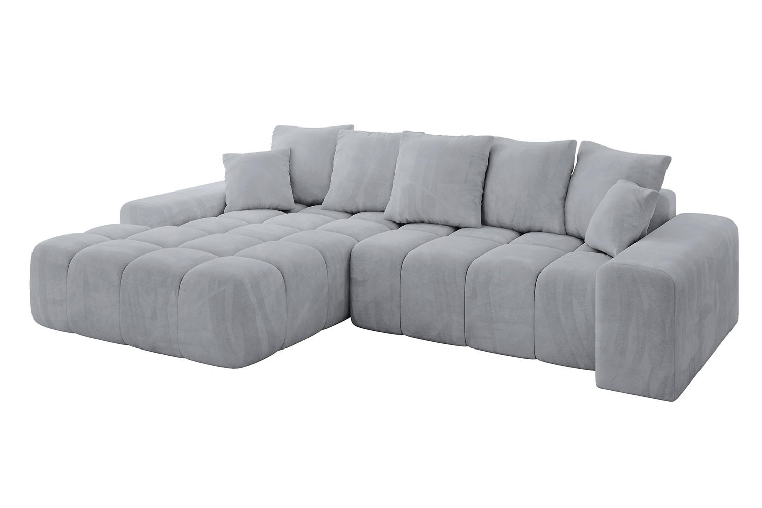 ALTDECOR ROHOVÁ SEDAČKA s otomanem vlevo ENSI-L - 267x164x69 cm titanová barva