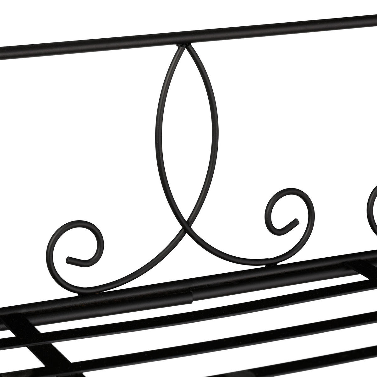 BLUMENREGAL - Schwarz, Metall (50/100/25cm) - Relaxdays