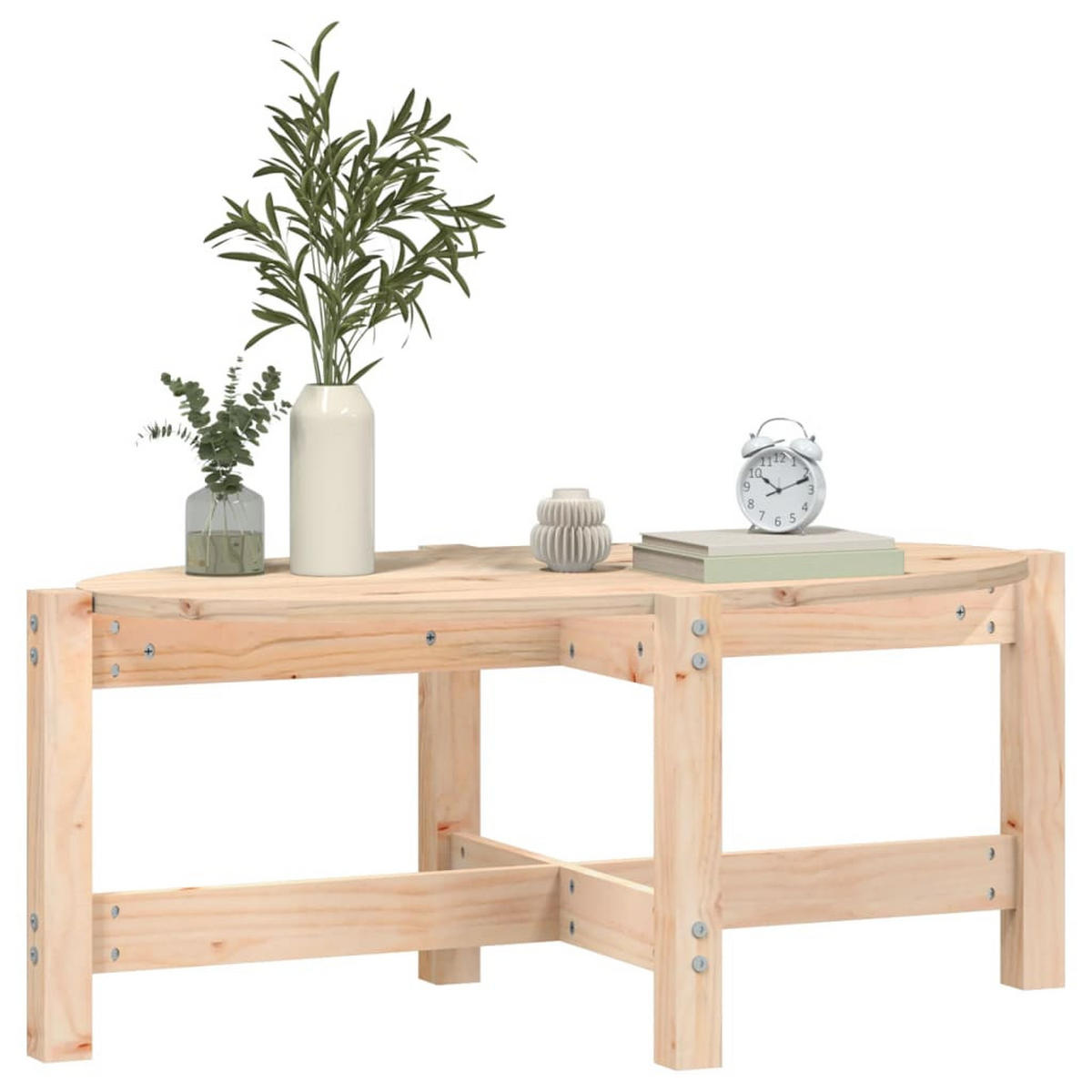 COUCHTISCH 87x48x35 cm Massivholz Kiefer - Naturfarben, Holz (87/48/35cm) - furnicato