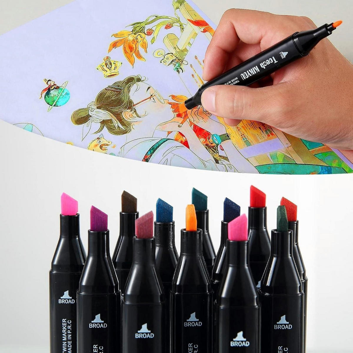 ALKOHOLMARKER 80 Farben Set mit Tragetasche - Multicolor, Kunststoff (20/14/16cm)