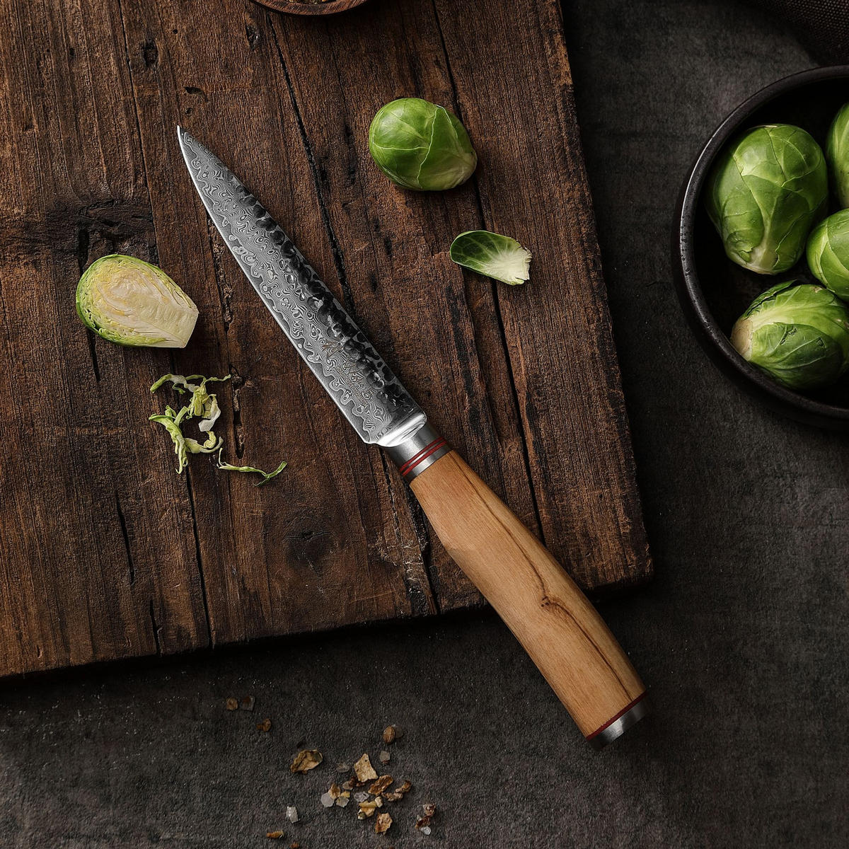 ALLZWECKMESSER 12,5 cm - Braun, Holz/Metall (24cm) - Wakoli