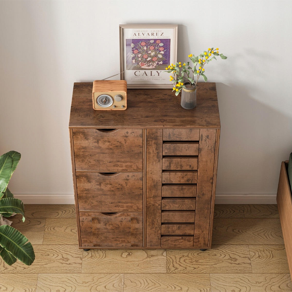 KOMMODE, braun 60.05/30.05/80.15 - Braun, Holzwerkstoff (60/80/30cm) - Rexo