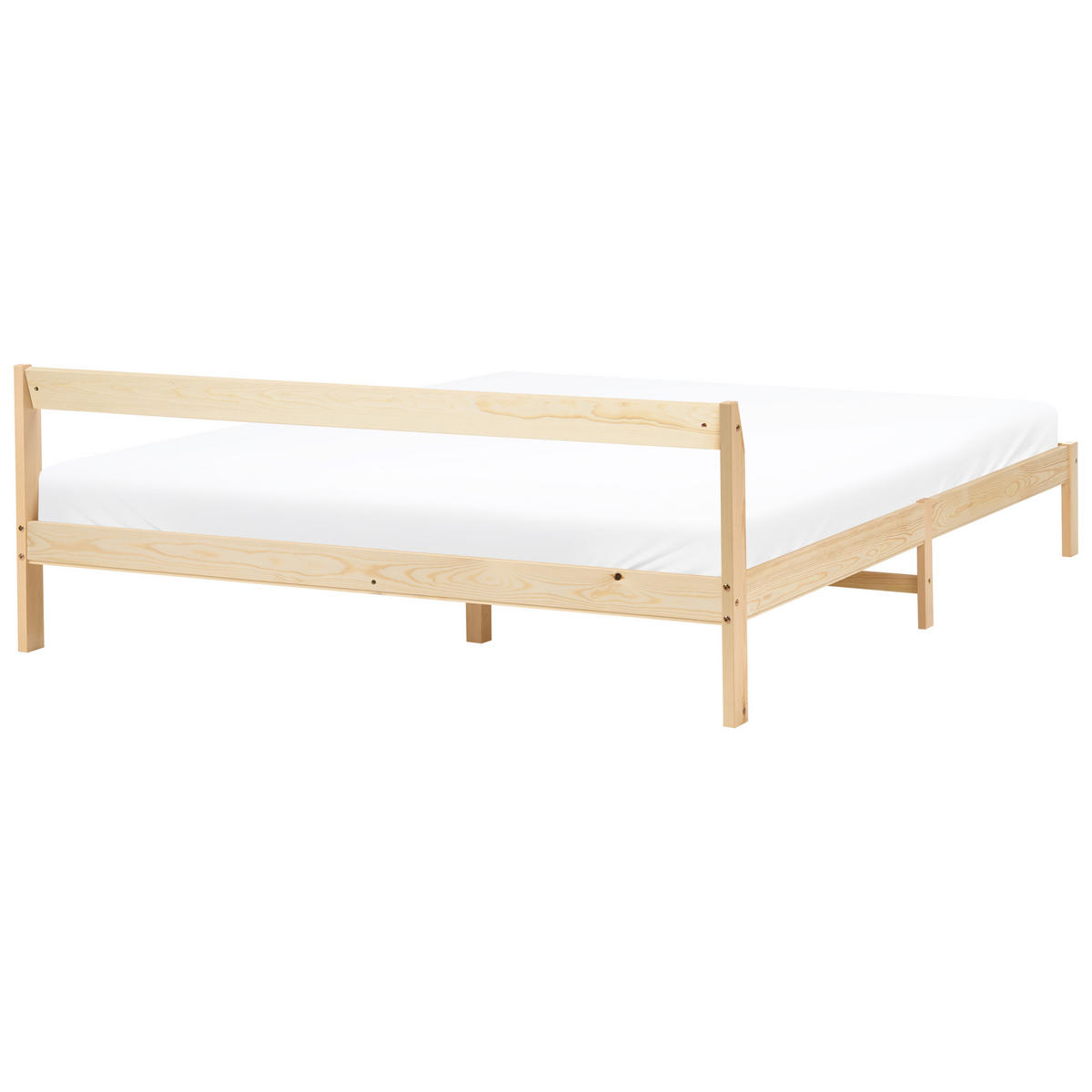 BETT mit Lattenrost 180/200 Kiefernholz Hellbraun Madone - Hellbraun/Braun, Holz (180/200cm) - Beliani