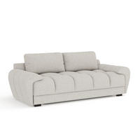 3-SITZER SOFA Peebles Beige Webstoff - Beige/Schwarz, Holz/Holzwerkstoff (244/90/101cm) - Maison de Reve
