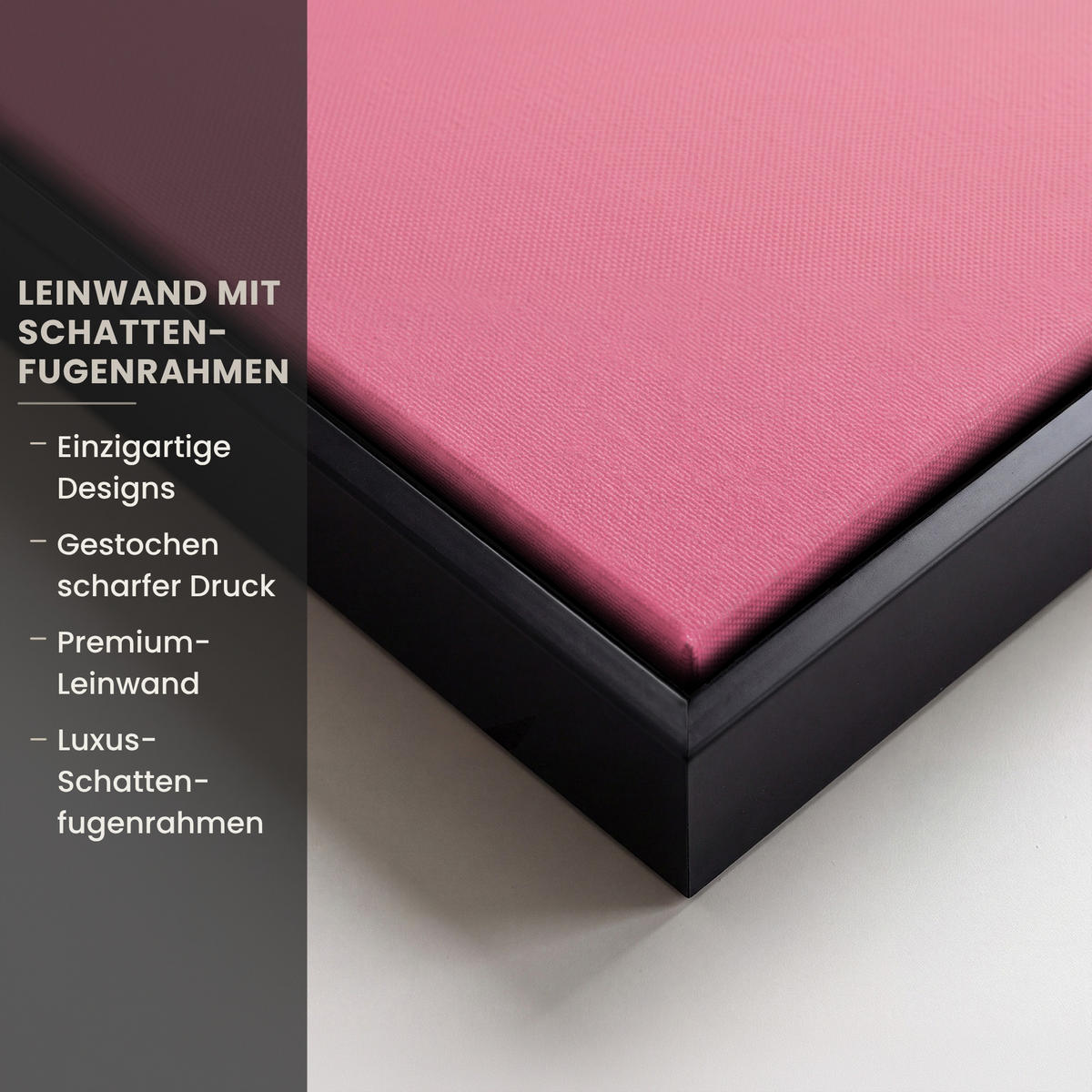 LEINWAND Bilder mit Rahmen - Schleife - Discoball - Kaninchen - 60x40 - Pink, Textil (60/40cm) - MuchoWow