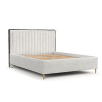 POLSTERBETT Aria 140/200 cm Creme im Neve Stoff - Creme/Naturfarben, Holz/Holzwerkstoff (140/200cm) - AltaBeds