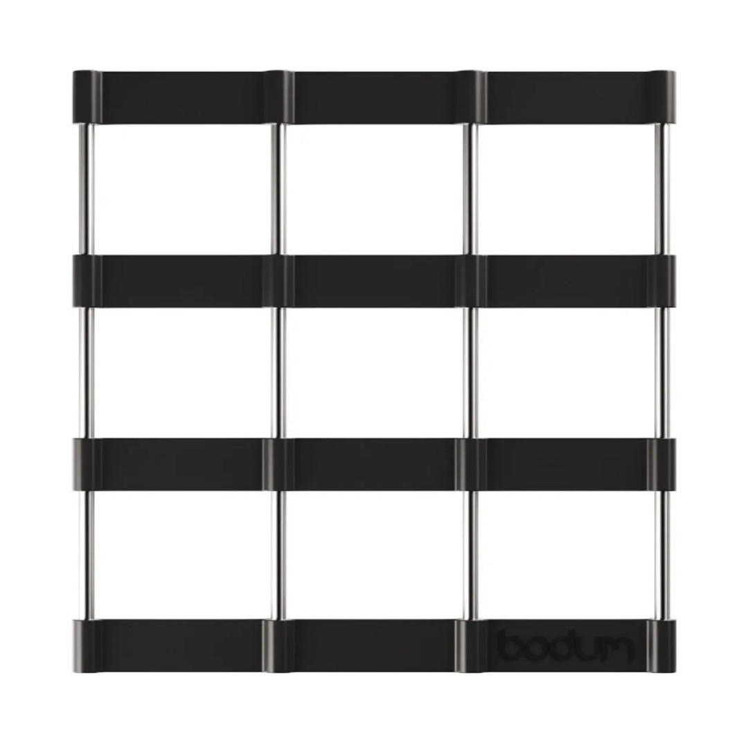 PFANNENUNTERSETZER 17,5 cm Silikon Schwarz hitzebeständig rutschfest - Schwarz, Kunststoff (17.5/17cm) - Bodum