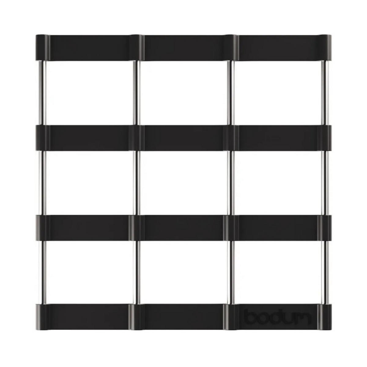 PFANNENUNTERSETZER 17,5 cm Silikon Schwarz hitzebeständig rutschfest - Schwarz, Kunststoff (17.5/17cm) - Bodum