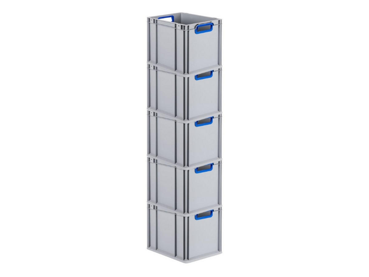EUROBOX 5x Nextgen Color 32x30x40cm 30 Liter Griffe Blau Offen - Blau, Kunststoff (30/32/40cm) - PROREGAL